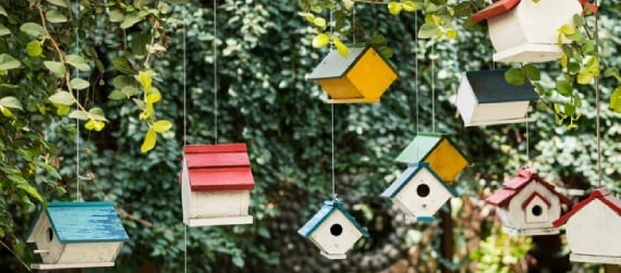 Garden bird houses
